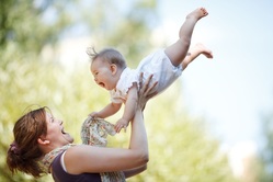 mom with baby